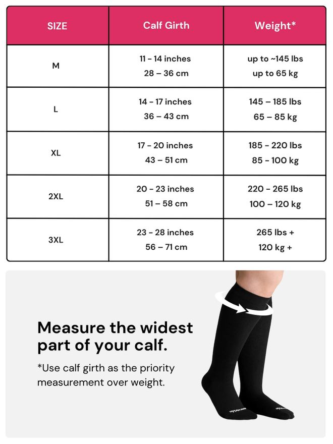 Size Chart - Bamboo