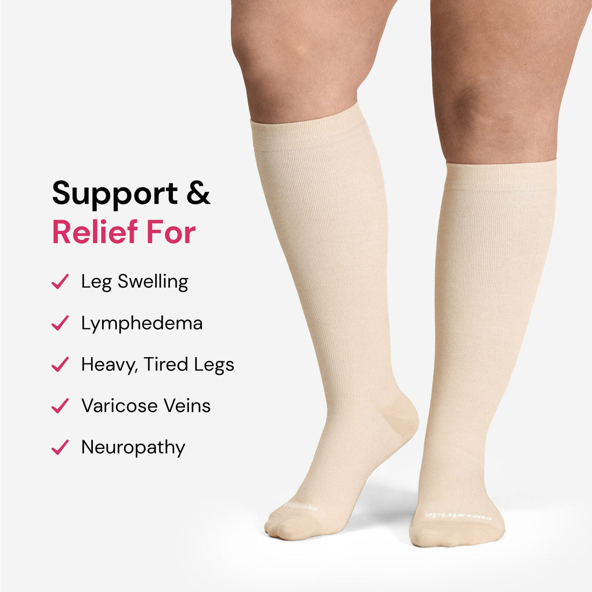 Bamboo Wide Compression Socks