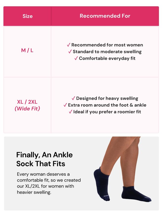 Size Chart - Ankle Socks